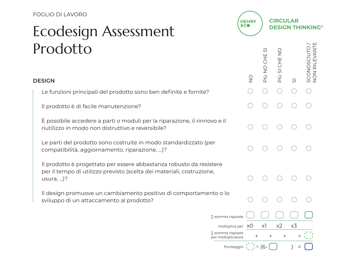 ecodesign assessment henry and co